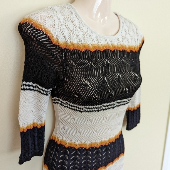 𝅺ronny KOBO crochet knit striped dress xs - Picture 3 of 13